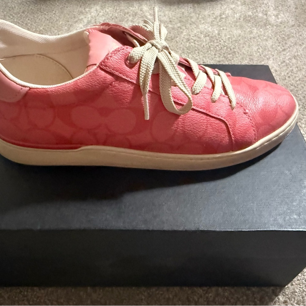 Coach Pink Leather Sneakers